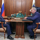 Russian President Vladimir Putin (left) meeting with Roscosmos Director General Yury Borisov at the Kremlin in Moscow, Russia, July 26, 2022.